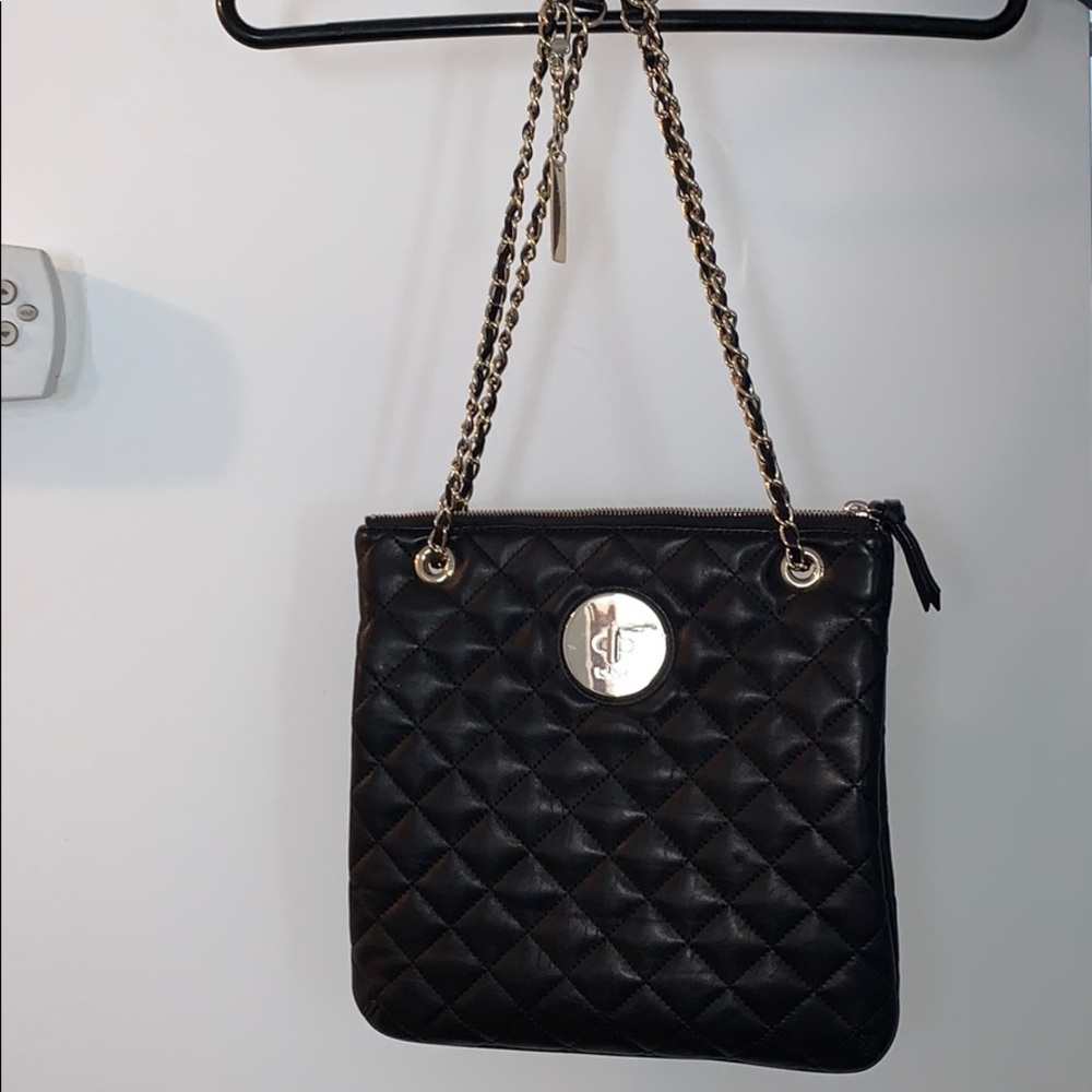 DKNY Black quilted purse